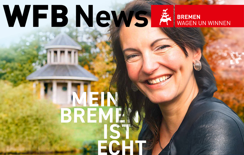 Kundenzeitschrift WFB News mit Titelthema "Mein Bremen ist echt"